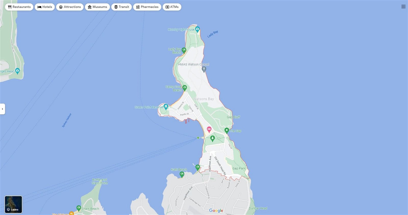 Watsons Bay Suburb Map